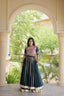 Green Lehenga Choli with Mirror & Gota work ClothsVilla