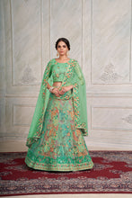 Load image into Gallery viewer, Mesmerizing Green Lehenga Choli Set - Embroidered Elegance ClothsVilla
