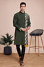 Green Men's Designer Kurta - Latest Festival Collection ClothsVilla