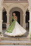 Green Navratri Special Bandhani Kurti with Kora Cotton Frill Lehenga Set – Full Stitched ClothsVilla