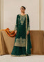 Green Premium Faux Georgette Coding–Sequins Plazo Set with Dupatta ClothsVilla
