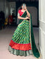 Green Silk Leheriya Print Lehenga Choli ClothsVilla