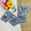 Grey Glamorous Ruffled Metallic Jimmy Choo Blouse ClothsVilla