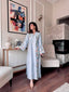 Icy Blue Roman Glass Kaftan Set ClothsVilla