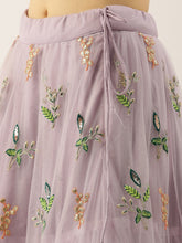 Load image into Gallery viewer, Lavender - Net Embroidered Sequence Semi-Stitched Lehenga ClothsVilla