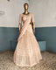 Light Pink Designer Faux Georgette Semi-Stitched Lehenga Set with 9mm Sequin Embroidery & Cutwork Dupatta Clothsvilla