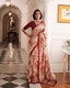 Maroon Tasar Silk Floral Print Saree ClothsVilla