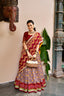 Maroon Tasar Silk Print Lehenga ClothsVilla