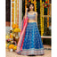 Mesmerizing Blue Lehenga Choli with Multicolor Thread & Sequin Embroidery ClothsVilla
