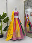 Multi Color Elegant Chinon Silk Sequins Embroidered Lehenga Set ClothsVilla