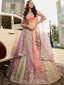 Multi colour Tissue Sequinse embroidery Semi-Stitched Lehenga choli & Dupatta ClothsVilla