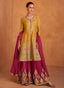 Mustard Yellow Elegant Embroidered Chinon Suit Set with Dupatta ClothsVilla