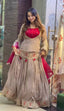 Champagne Beige Chinon Silk Embroidered Lehenga Choli Dupatta Set – NOOR ClothsVilla