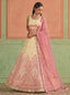 Off White Organza Embroidered Foil Mirror Work Lehenga Choli Clothsvilla