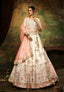 Off White Pure Silk Moti & Zarkan heavy embroidery Semi-Stitched Lehenga choli & Dupatta Clothsvilla