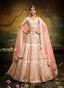 Off White Pure Silk Moti & Zarkan heavy embroidery Semi-Stitched Lehenga choli & Dupatta ClothsVilla