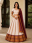 Off White Zari Weave Lehenga Choli ClothsVilla