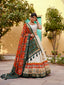 Orange Color Patola Print Tussar Silk Lehenga Choli with Foil Detailing ClothsVilla