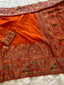 Orange Luxurious Soft Rajwadi Silk Saree with Kashmiri Thread Woven Pallu & Zari Border ClothsVilla