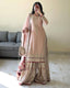 Peach Elegant Embroidered Sharara Set ClothsVilla