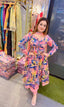 Peach Elegant Padded Naira Cut Chinon Silk Printed Dress with Dupatta – Perfect for Festive and Party Wear Clothsvilla