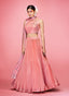 Peach Pakistani Art Silk Lehenga Choli For Indian Festival & Weddings - Thread Embroidery Work, Clothsvilla