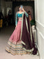 Peach Regal Charm in Every Thread – Moonga Silk Lehenga Set ClothsVilla