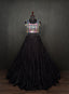 Black Lehenga & Navy Blue Choli Set Designer Rayon with Real Mirror & Kodi Work ClothsVilla