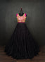 Black Lehenga & Pink Choli Set Designer Rayon with Real Mirror & Kodi Work ClothsVilla
