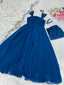 Blue Embrace Elegance with a Modern Touch: Exclusive Anarkali Suit ClothsVilla