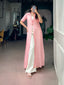 Pink 3-Piece Stitched Co-Ord Set with Shrug ClothsVilla