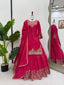Pink Chinon Silk Lehenga Set with Sequin Work & Lace Border Dupatta Full-Stitched Traditional Wear ClothsVilla