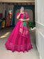 Pink Color Pure Cotton Lehenga & Gaji Silk Dupatta Set with Gota & Mirrorwork ClothsVilla