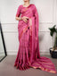 Pink Dola Silk Saree ClothsVilla
