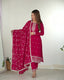Pink Elegant Pure Blooming Vichitra Silk Kurta with Dupatta Set & Trousers – Ready to Wear