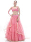Pink Embroidered Ruffle Net Lehenga Traditional Partywear Designer Wedding Festival - Embroidery Work, Art Silk, Rubber Print Clothsvilla