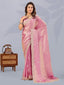 Pink Frendi Silk Saree with Sequins Work ClothsVilla
