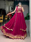 Pink Gamthi Mirror Work Lehenga set ClothsVilla