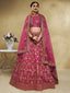 Pink Art Silk Lehenga Choli with Zari & Sequin Embroidery ClothsVilla