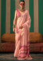 Pink Lustrous Spun Silk Saree with Cotton Blend ClothsVilla
