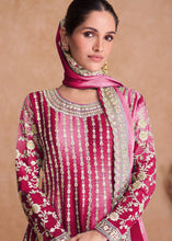 Load image into Gallery viewer, Pink Pakistani Outfit Wear Sharara Dress For Women Wedding Gharara Salwar Kameez With Embroidered Dupatta Bridesmaid&#39;s Wear Sharara Suit&#39;s