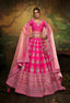 Pink Pure Silk Moti & Zarkan heavy embroidery Semi-Stitched Lehenga choli & Dupatta Clothsvilla