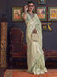 Pista Banarasi Silk Blend Saree with Bidri Work & Zari Buta – Gold Accents & Tassel Detailing ClothsVilla