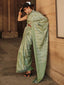 Pista Elegant Banarasi Silk Blend Woven Saree with Tassel Detailing ClothsVilla