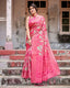 Regal Pink Banarasi Silk Saree with Zari Weave and Intricate Tassels BANARASI PRINTED