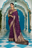 Purple Banarasi Silk Saree With Smashing Blouse Piece ClothsVilla