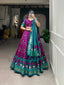 Purple Color Exuberant Dola Silk Lehenga Set with Stunning Foil Prints ClothsVilla