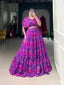 Purple Effortless Elegance Chiffon Floral Print Co-ord Set ClothsVilla