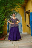 Purple Fendy Fabric Full-Stitched Lehenga Set with Sequins Embroidered Peplum Blouse ClothsVilla