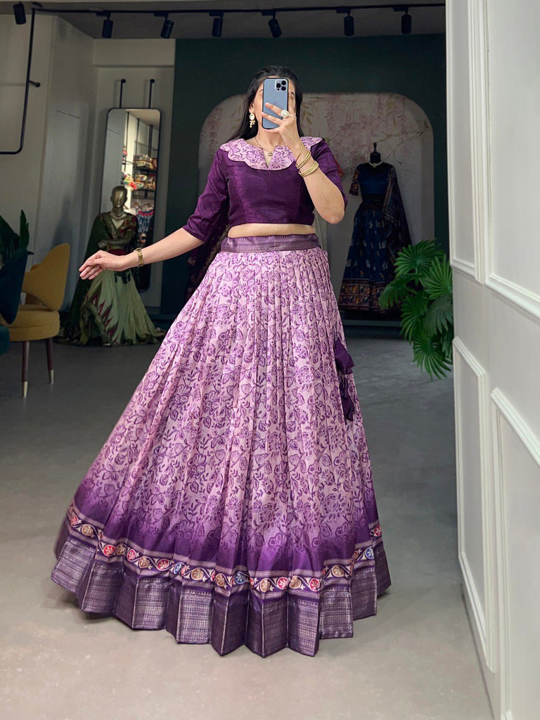 Captivating Purple Floral Co-ord Lehenga Set - Perfect for Weddings & Festive Occasions ClothsVilla